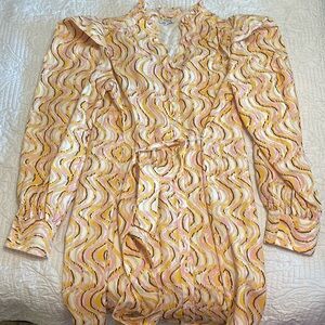 Fate Yellow & Pink Long Sleeve Dress